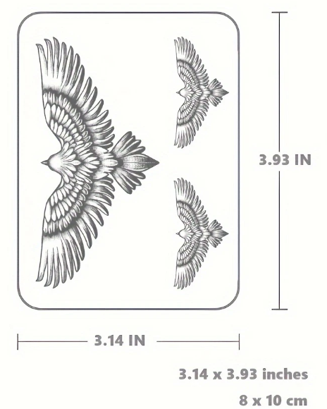 Tatouage d'aigle temporaire