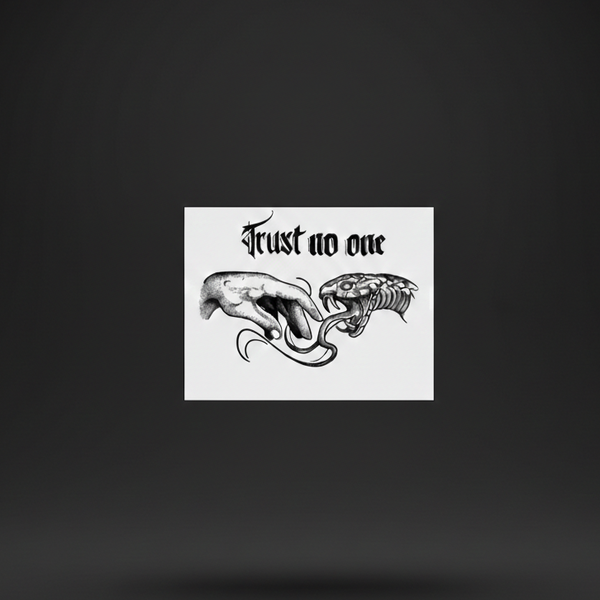 Trust no one tatouage